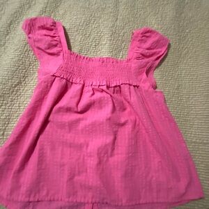 Old Navy Bright Pink Ruffle Sleeve Blouse